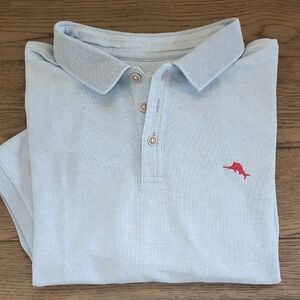 Tommy Bahama Light Blue Polo Island Zone Supima Cotton 2XLT Big & Tall Like New